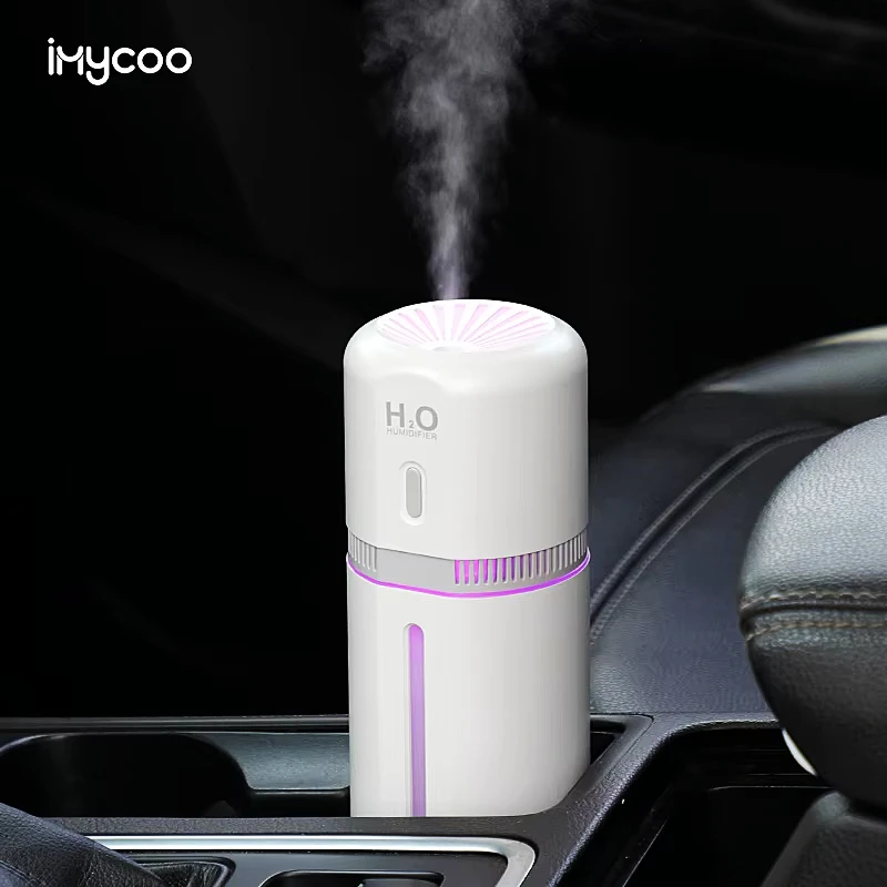 IMYCOO New Arrival Ultrasonic Mini air Humidifier Portable Usb Small Cool Mist Car air Humidifier with Lights