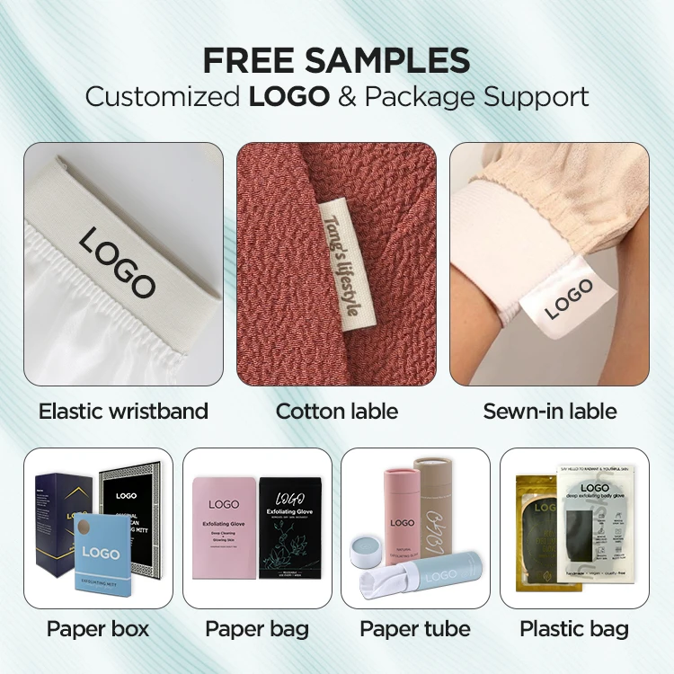 Wholesale Turkish Silk Mitt Silk Gloves Exfoliating 100% Raw Cocoon Silk Exfoliating Bath Gloves  Makes The Skin Smooth