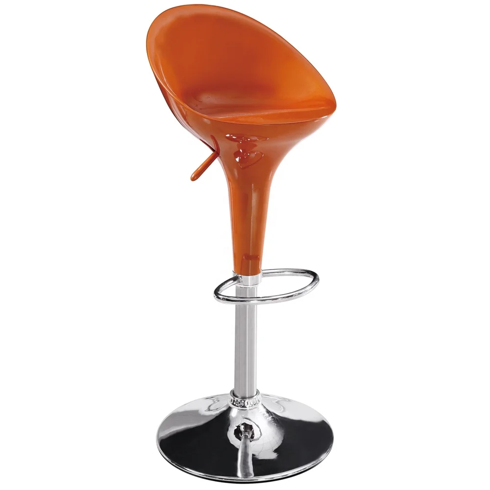 New design cheap bar furniture color bar stool free sample adjustable plastic bar stool with footrest