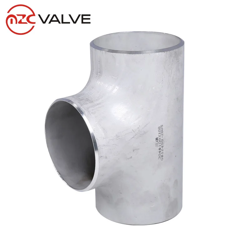 ISO 9001 Stainless Steel 304 and 316 Pipe Tee and Pipe Fittings Industrial Fittings 3 Way Welding Equal Tee Price