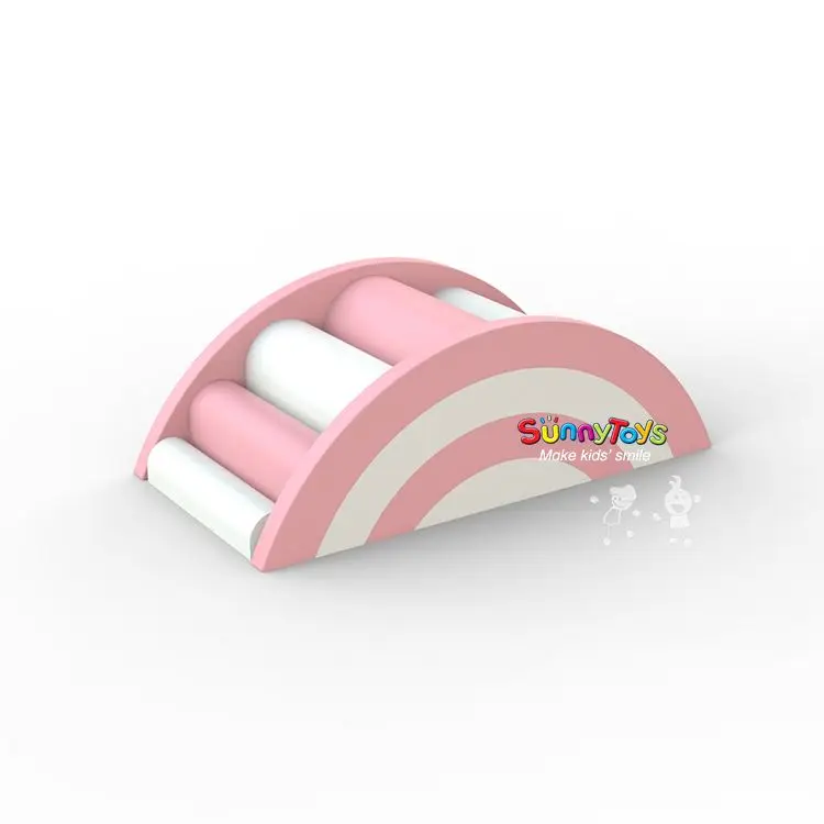 White and Pink Pastel Color themed Soft Play Package Equipment