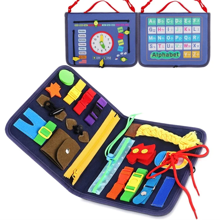 Sensory Special Education Alibaba Shark Travel Toddlers Push  Backbpack Travel Busy Board  For Autism Ahdh
