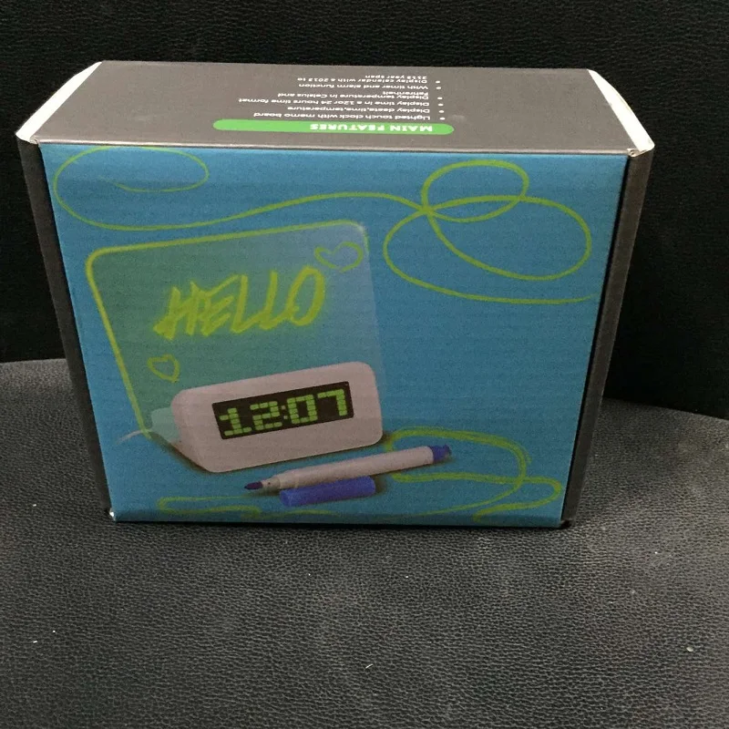 New Design 4 USB Port Hub Kids Diy Bedside Night Digital Alarm Clock with Message Board