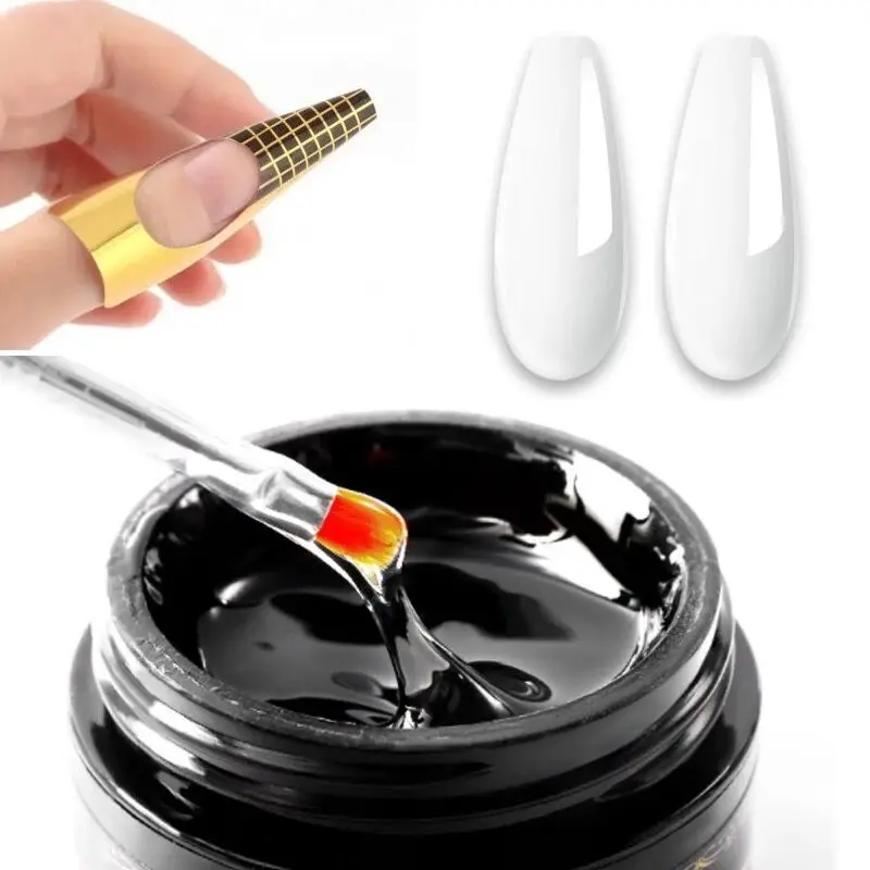 OEM/ODM No Burning Natural Construction French Nude Colors UV/LED Hard Gel For Nail Extension