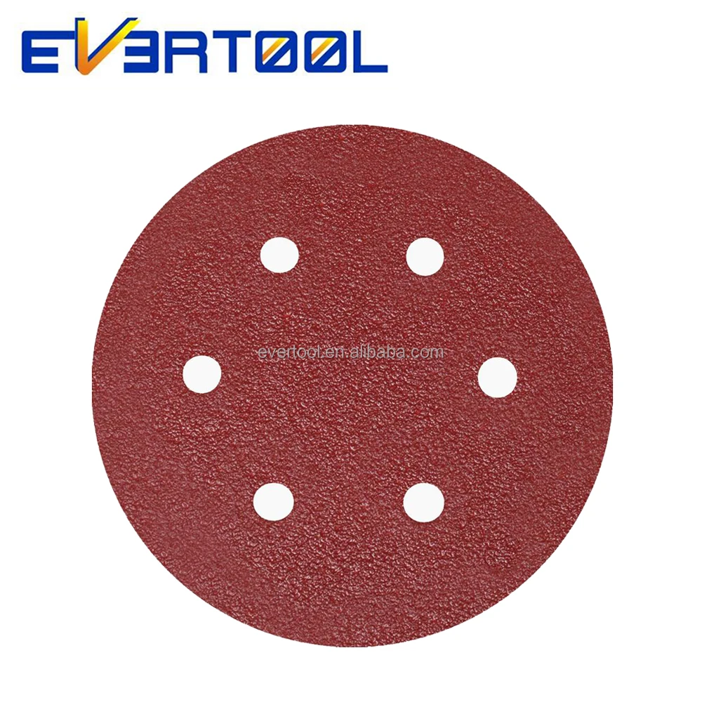 EVERTOOL Abrasive Tool Aluminum Oxide Sanding Paper Self Adhesive Sanding Discs 125mm