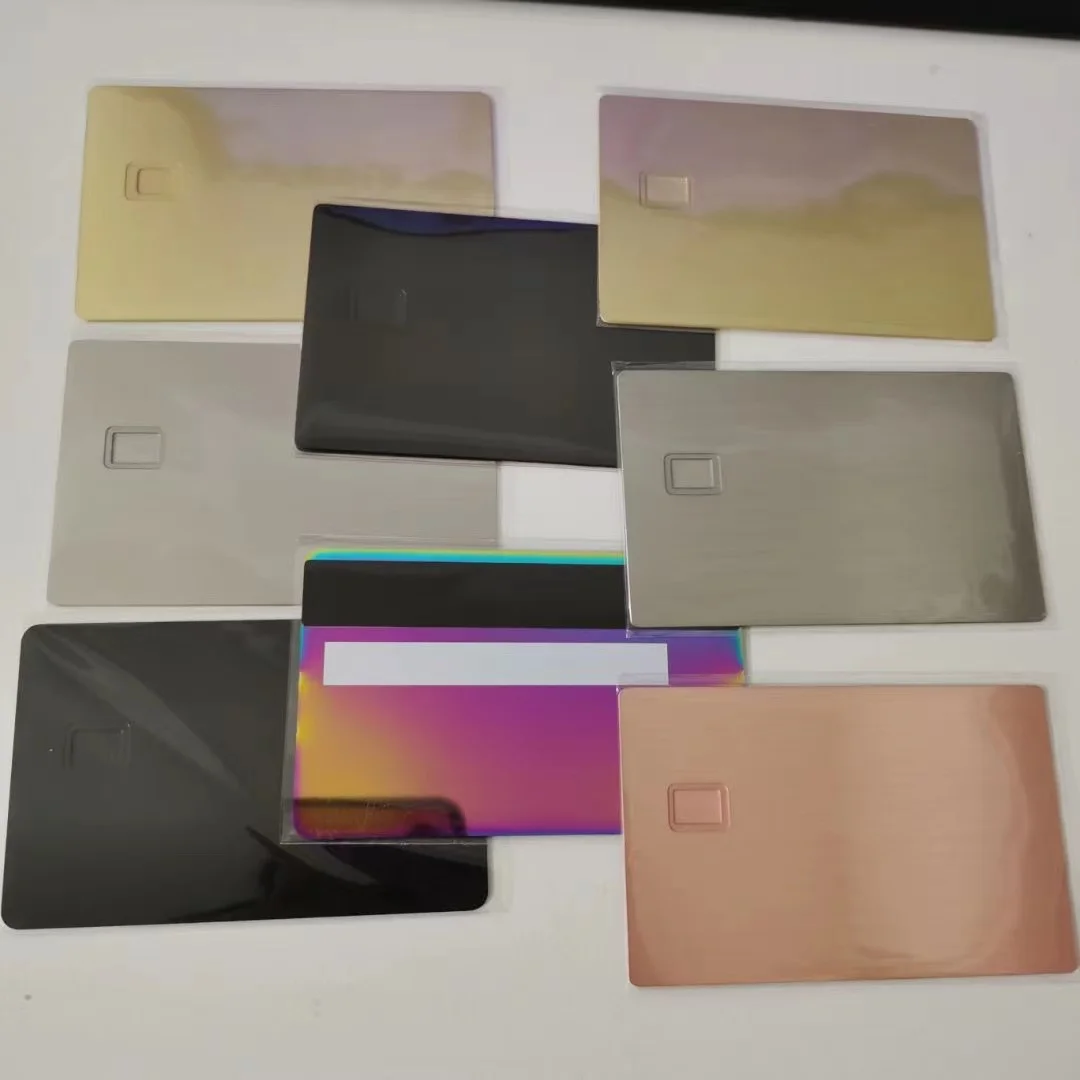 Customized Credit card chip metal laser engraving metal card blank metal business cards luxury