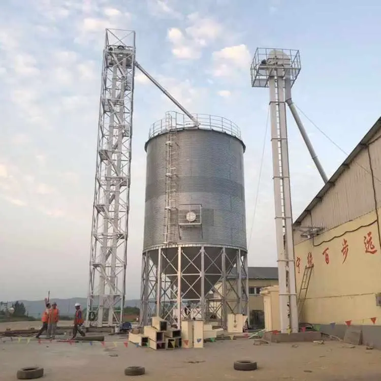 100 Ton Grain Wheat Storage Corrugated Steel Grain Silo Price