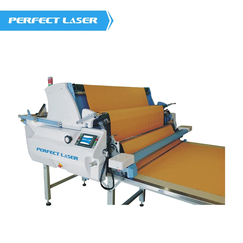 Perfect Laser Fully Automatic PLC Fabric Cloth Textile Spreading Machine For Leather/ Raincoats/ Non-woven