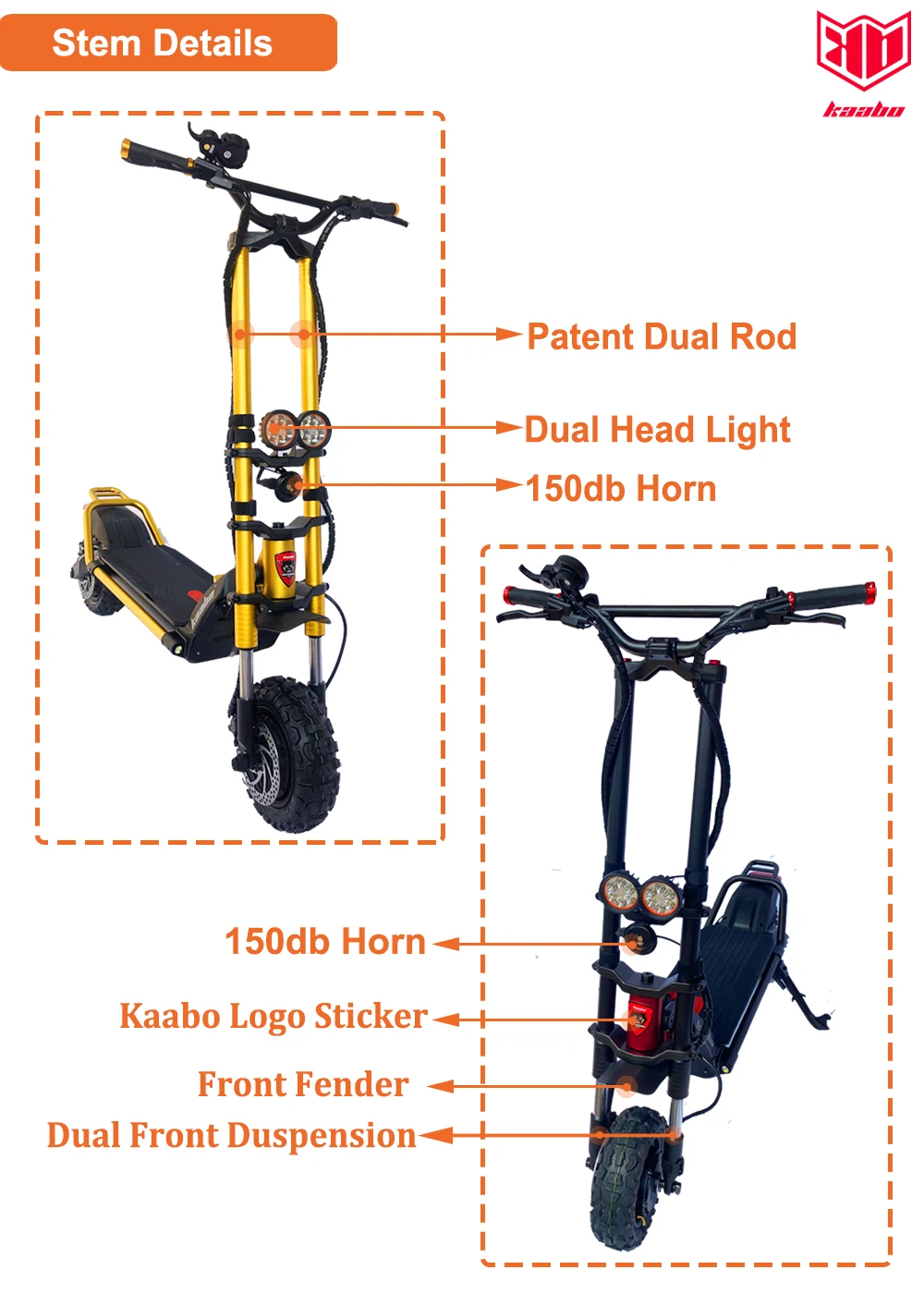 Original KB Wolf King+ 11inch 72V 28AH  1500W*2 Dual Motor Top Speed 100km/h Electric Scooter Hydraulic Shock Absorption