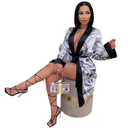 JF Accappatoio Poncho Adulti Night Wear New Style Summer Sexy Satin Robe Sets Short Sleeve Above Knee Dress Nightgown Pajamas