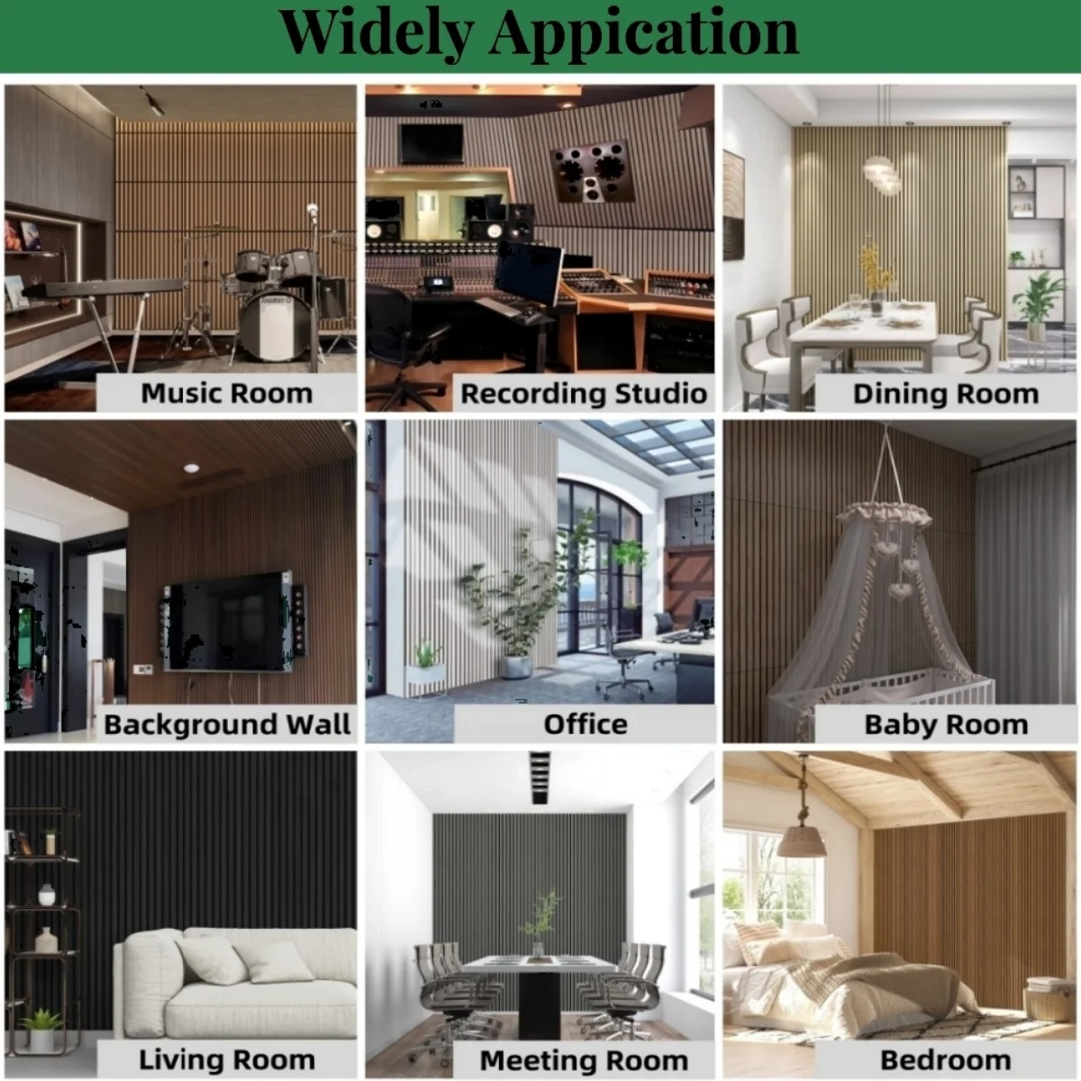 acoustic others wallpapers/wall panels soundproof wall panels boards wall interior akupanel wood slat acoustic panel