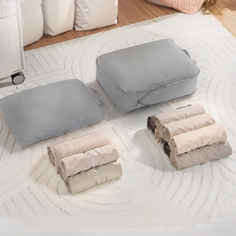 MKW4013 Custom Logo Portable Packing Cubes For Suitcases Carry on Organizer Luggage Bag Travel Bag 6 Piece Set With Zipper