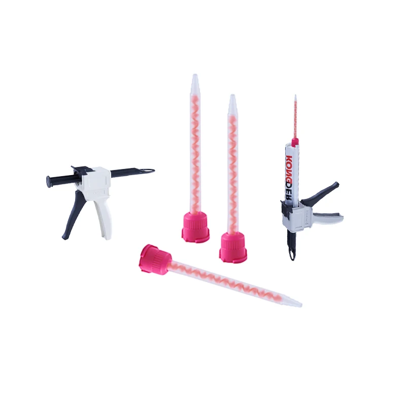 KONGDER50&75m Marble caulking gun tip hand tool cabinet surface bonding glue gun static mixer Simple easy to install mixing tube