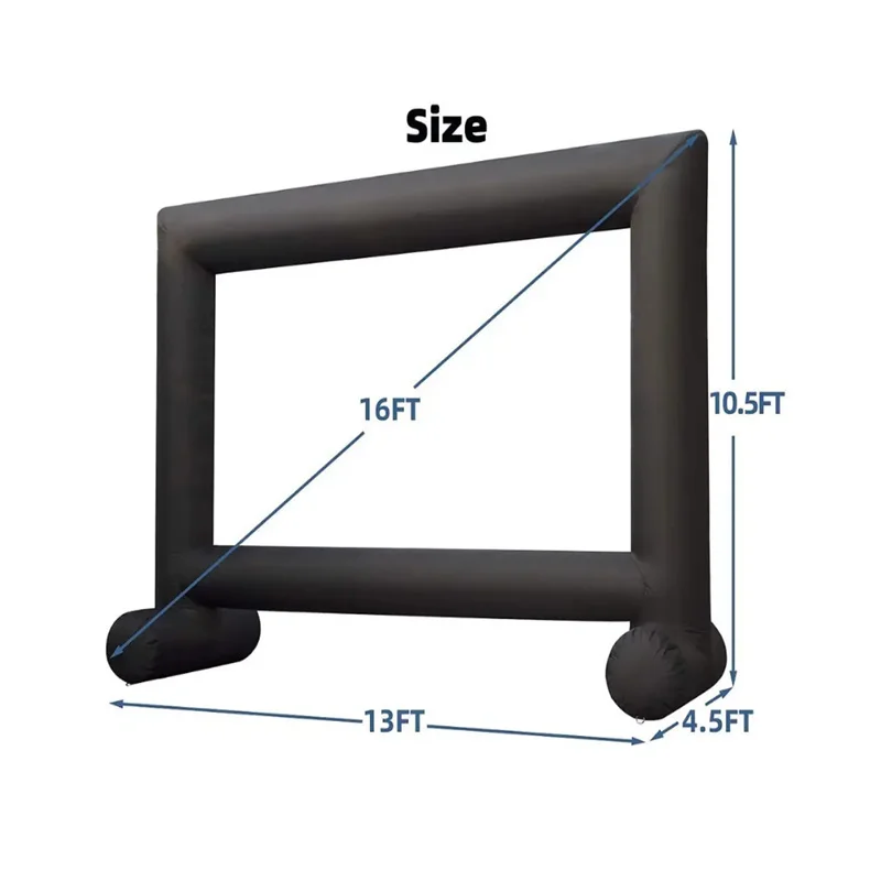 Inflatable Outdoor Air Screen 14FT 16FT 18FT Inflatable Movie Theater Screen