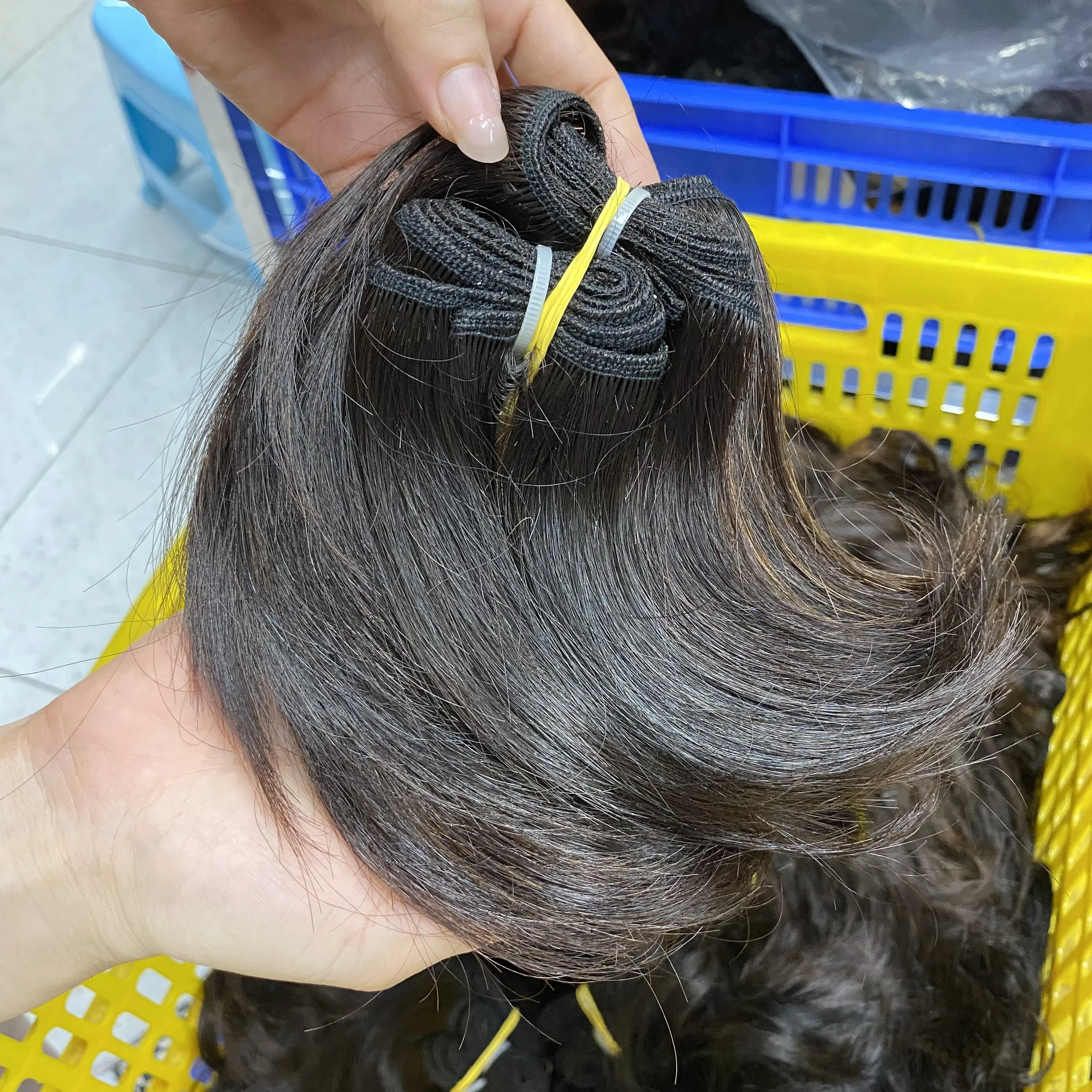 WXJ Wholesale Cheap 20PCS/Lot 1KG Straight Short Hair Bundles 10inch Natural Hair Extensions 100% Human Hair Fast Shipping