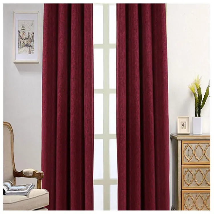 Fast delivery 100% polyester flower twist hemp blackout curtain
