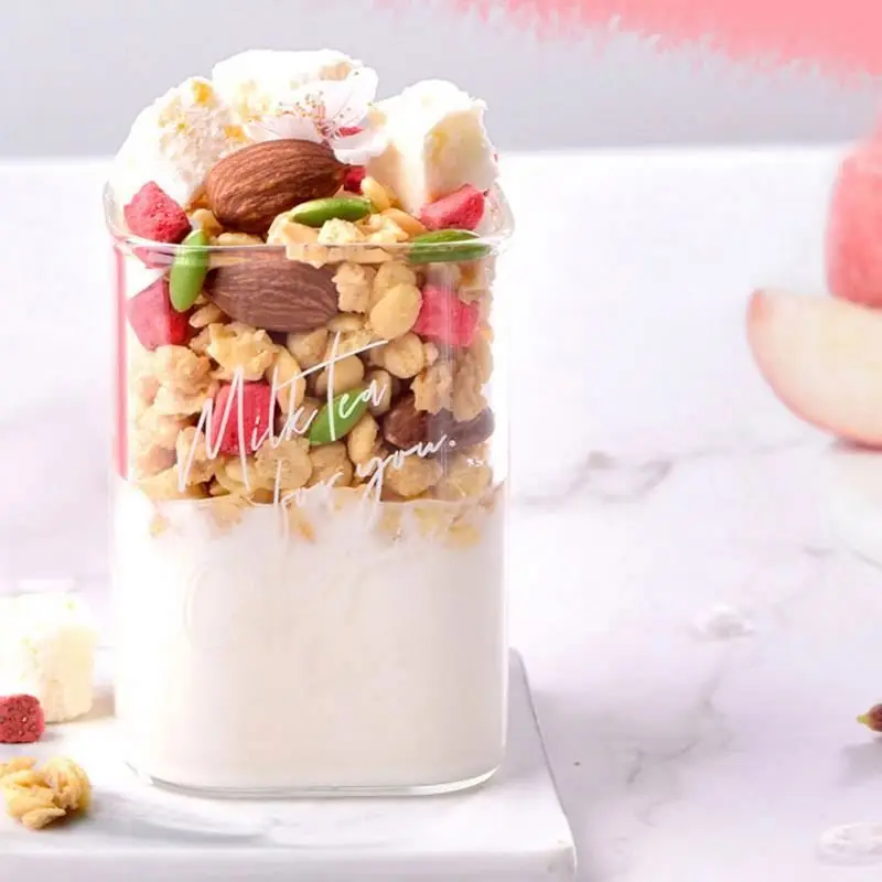Delicious nutritious canned yogurt pieces nuts fruit oatmeal 500g