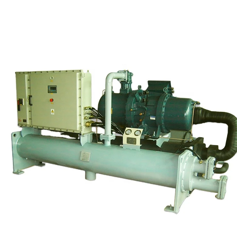 200PH Water Cooled Screw Type Chiller For Low Speed Wire Cut Expansion Valve Shell And Tube Evaporator Condenser Chiller