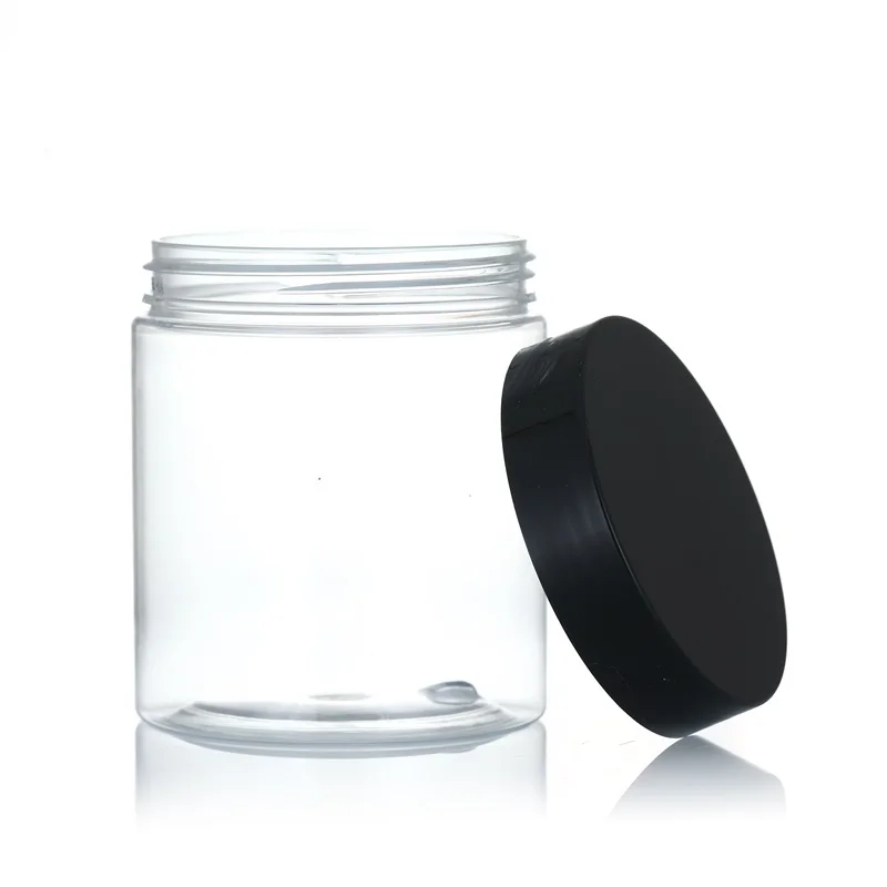 30ml 50ml 80ml 100ml 120ml 150ml 250ml 300ml Food Packaging Empty Cookies Storage PET Plastic Body Scrub Cream Cosmetic Jar