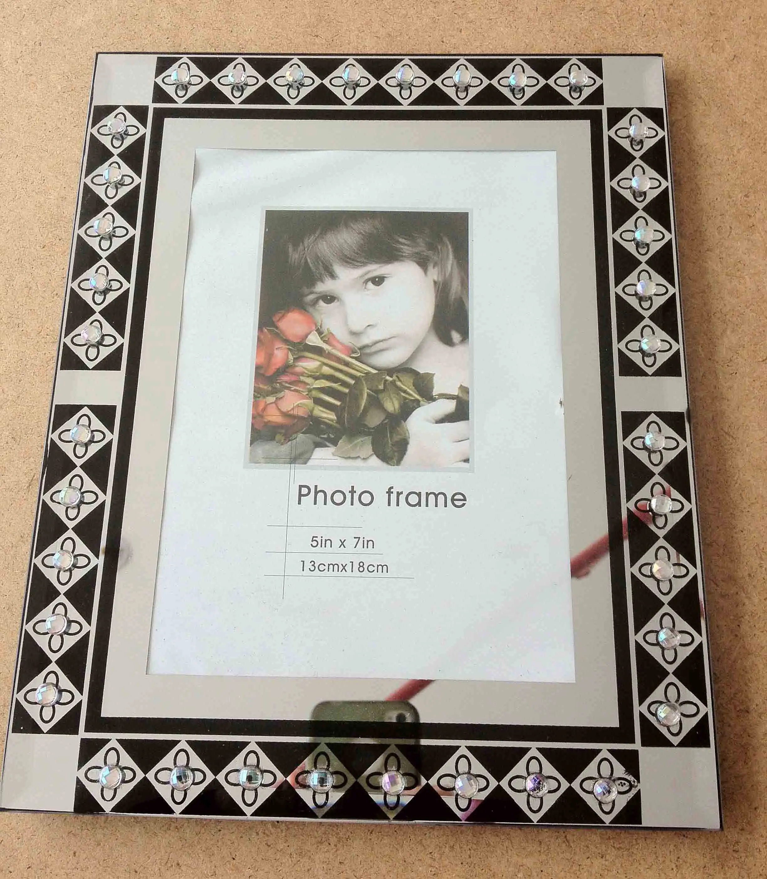 13x18 Glass Frame, blue glass photo frame, jewelry glass picture frames