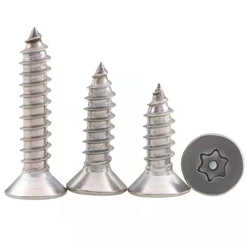 Factory Supply Flat Head Stainless Steel Head Self Tapping Furniture Nickel Plated Screw Torx