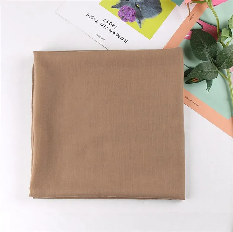 Zipei New Design Solid Color Islamic Polyester Muslim Scarf Malaysia Tudung For Women