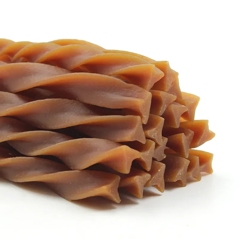 Natural Eco Dog Rawhide Free Chicken Flavor Bulk Chow Twist Strip Dog Treats Pet Snacks Dog FoodStick