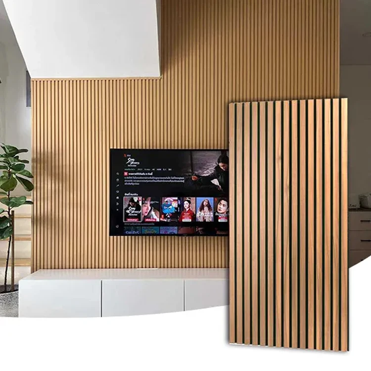 Interior Decoration Acoustic Wall Panel Soundproof Wooden Slat Acoustic Wall Panel