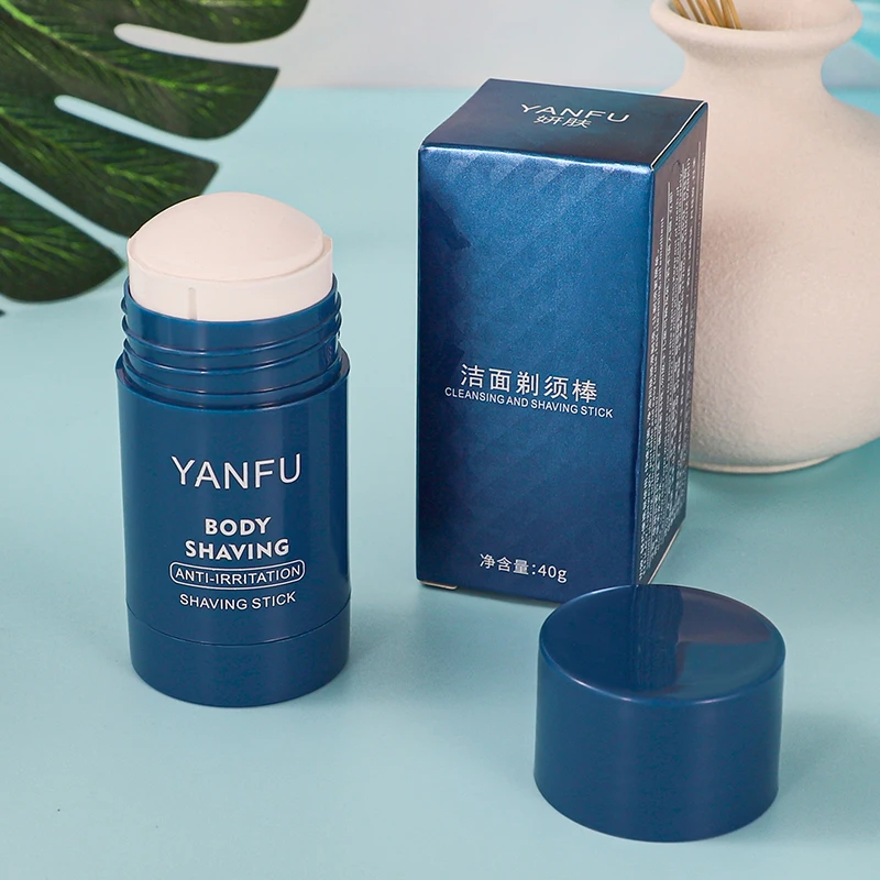 Men Foaming Facial Cleansing Shave Sticks Hair Beard Solid Soap Shaving Wholesale Shave Soap Foam Beard Stick Shaving Cream