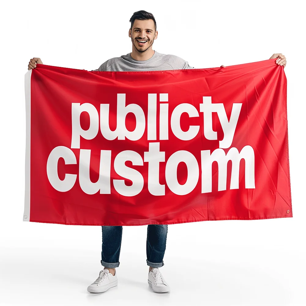 Custom 3x5 Ft Outdoors Flag with Brass Grommets Two-Sided Printed Logo/Design/Words Promotional 3 X 5 Ft Banners
