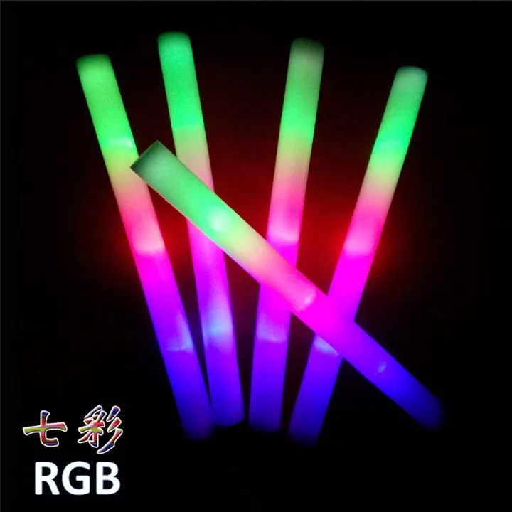 Wholesale Custom Foam Light Sticks 3 Modes Colorful Flashing Foam Glow Sticks Bulk Flashing Light Up Cheering Stick