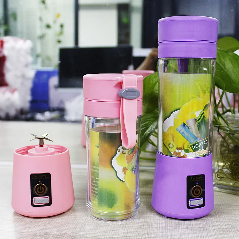 CHRT Hot Sale High Speed 1300mA 6 Leaf Blade Rechargeable Electric Mini Fruit Blender Usb Portable Juicer Cup