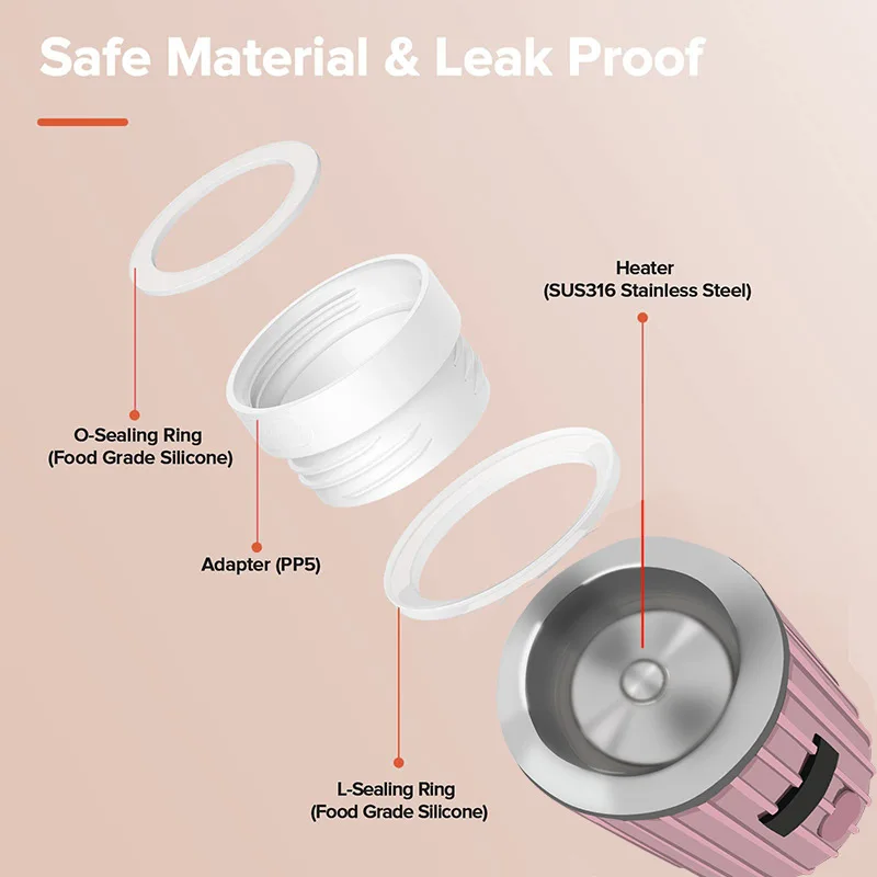 chauffe-biberon maternity product Portable Travel Bottle Warmer Milk Heater 6000mah Battery Fast Feeding Baby Bottle Warmer