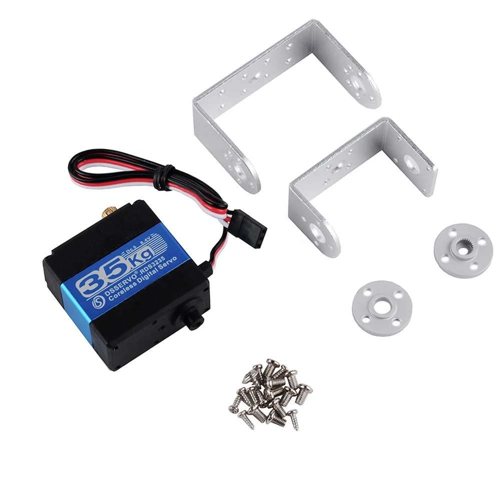 Stainless Steel Gear 35kg Coreless Servo Metal Case Standard Dual Shafts Axis Digital Servo RDS3235MG for Arduino Robot Servo Ro