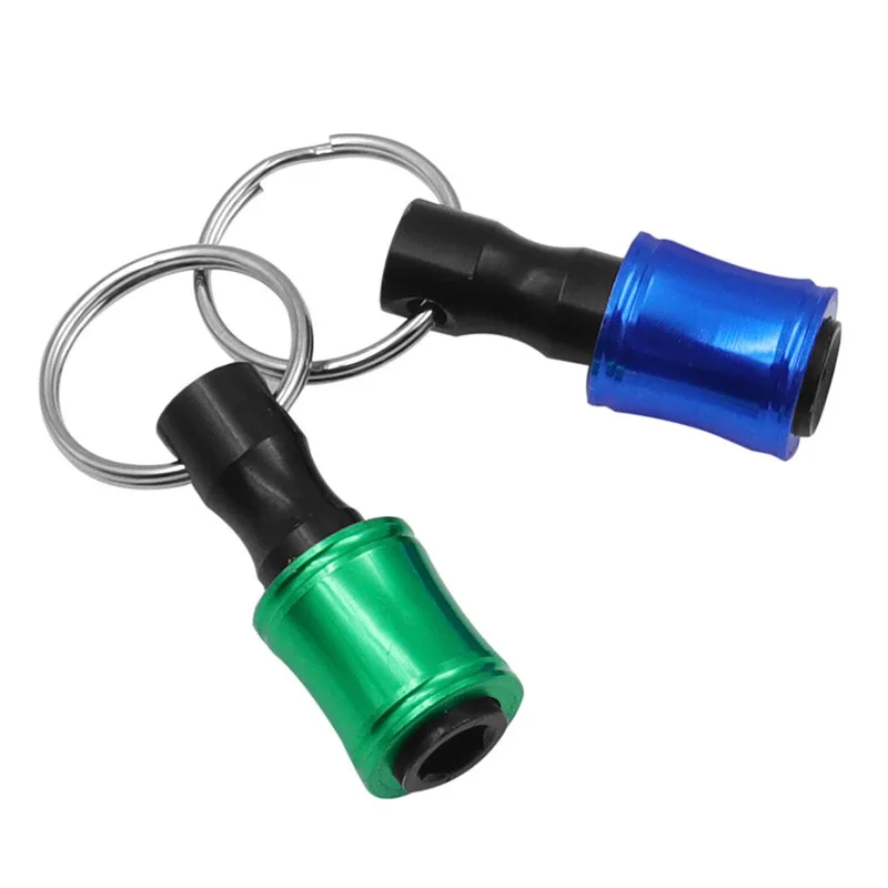 1/4 inch Hex Shank Screwdriver Bit Holder Quick Release Extension Rod Keychain Drill Screw Bit Quick Change