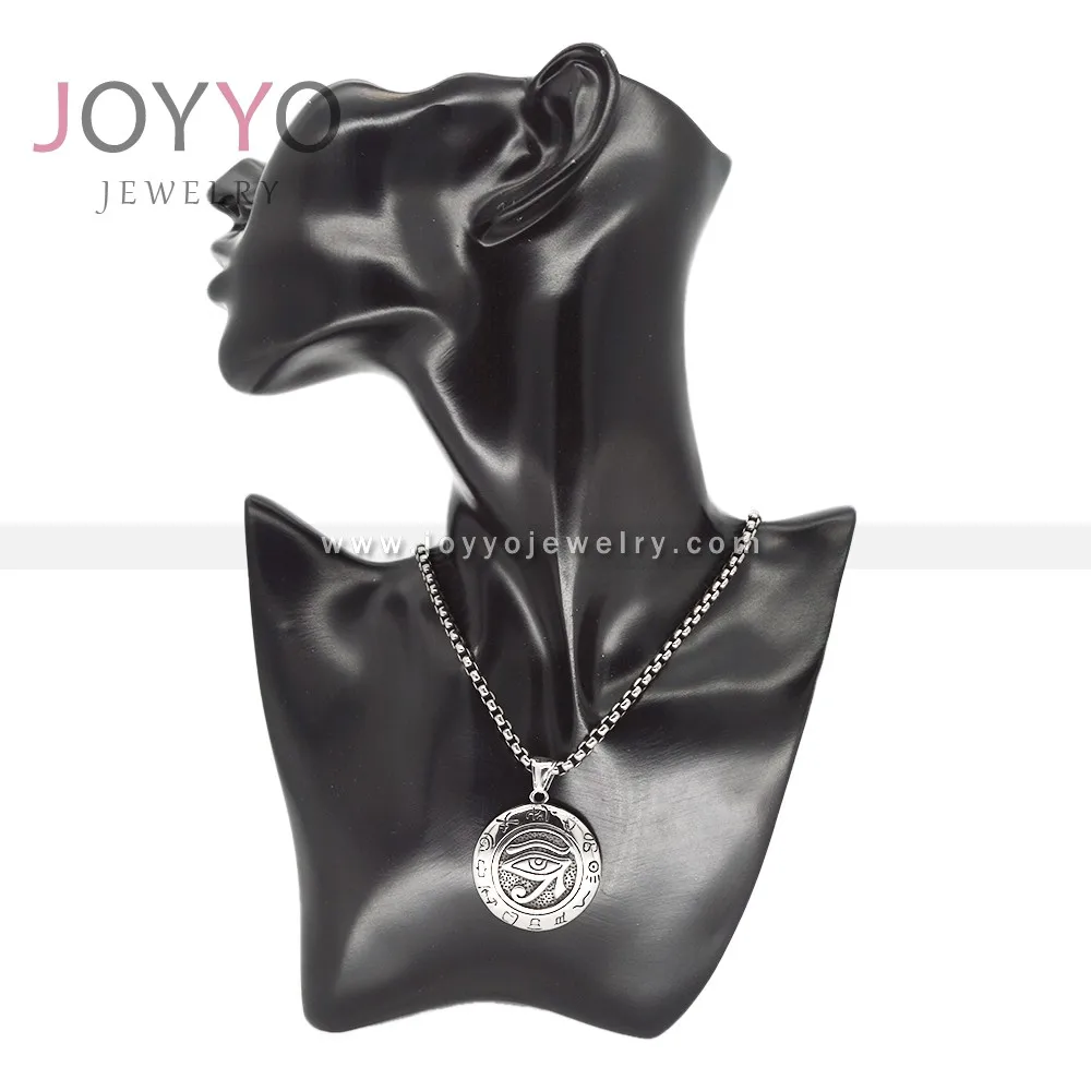 Stainless Steel Eye Of Horus Ancient Egyptian Pendant Egyptian Symbols Necklace Amulet For Men