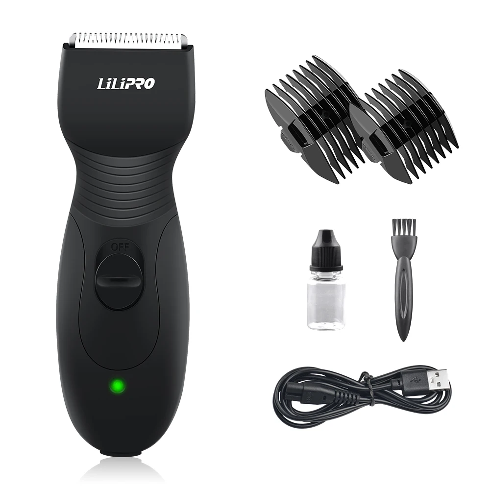 Waterproof Electric Groin Hair Trimmer Balls Shaver for Men Detachable Ceramic Blade Body Groomer Body Trimmer
