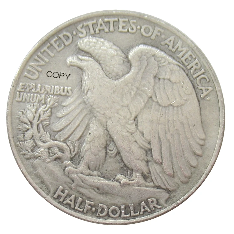 Reproduction 1916 P/D/S  Walking Liberty Half Dollar Silver Plated Decorative Commemorative Coins