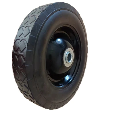 8inch 200mm solid rubber tire with metal rim and bearings