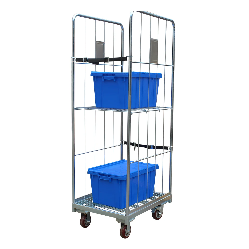 Logistics Wire Mesh Roll Cart Used Cage Trolley Transport