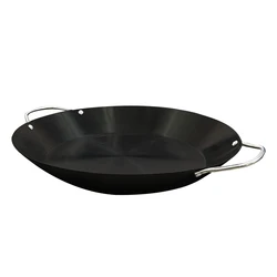 Customizable Reliable Double ears Spanish carbon steel Cooking Restaurant Hotel Paella Pan