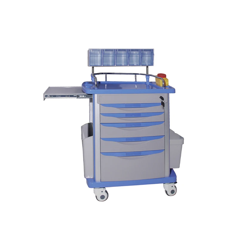 ABS Plastic Anesthesia Emergency treatment trolley Medicine anaesthesia Medical cart