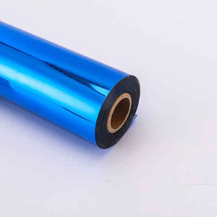 Custom aluminium film roll blue laminated film pet film laminated with metal foil