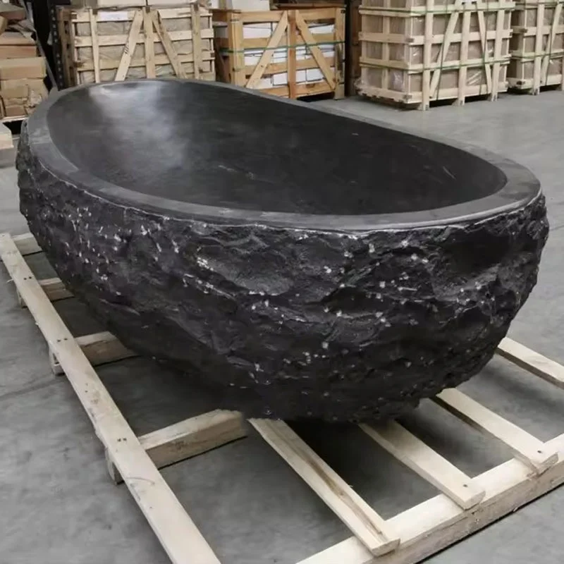 Hand Made Stone Carving and Sculptures Big Rock River Stone Bathtubs Nature Stone Bath