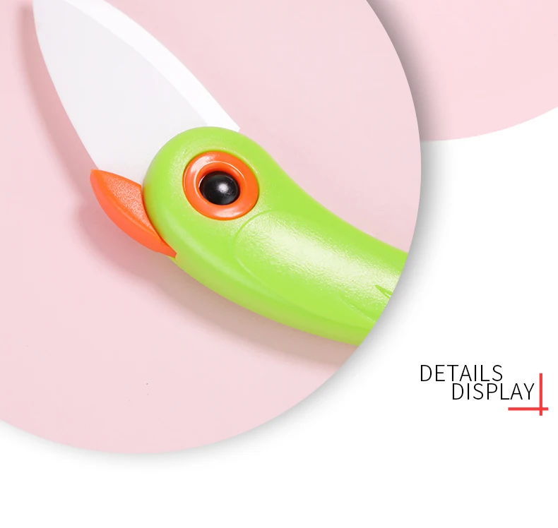 Portable Foldable Ceramic Knife Anti Cut Sharp Kitchen Tools Cutter Vegetable Potato Fruit Peeling Parrot Ceramic Knife