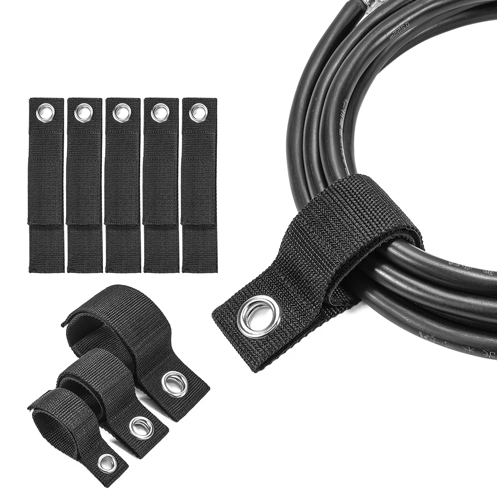 Adjustable Cord Holder Straps Easy-to-Carry Wrap Keeper for Extension Cables Designed with a Metal Hole for Storage