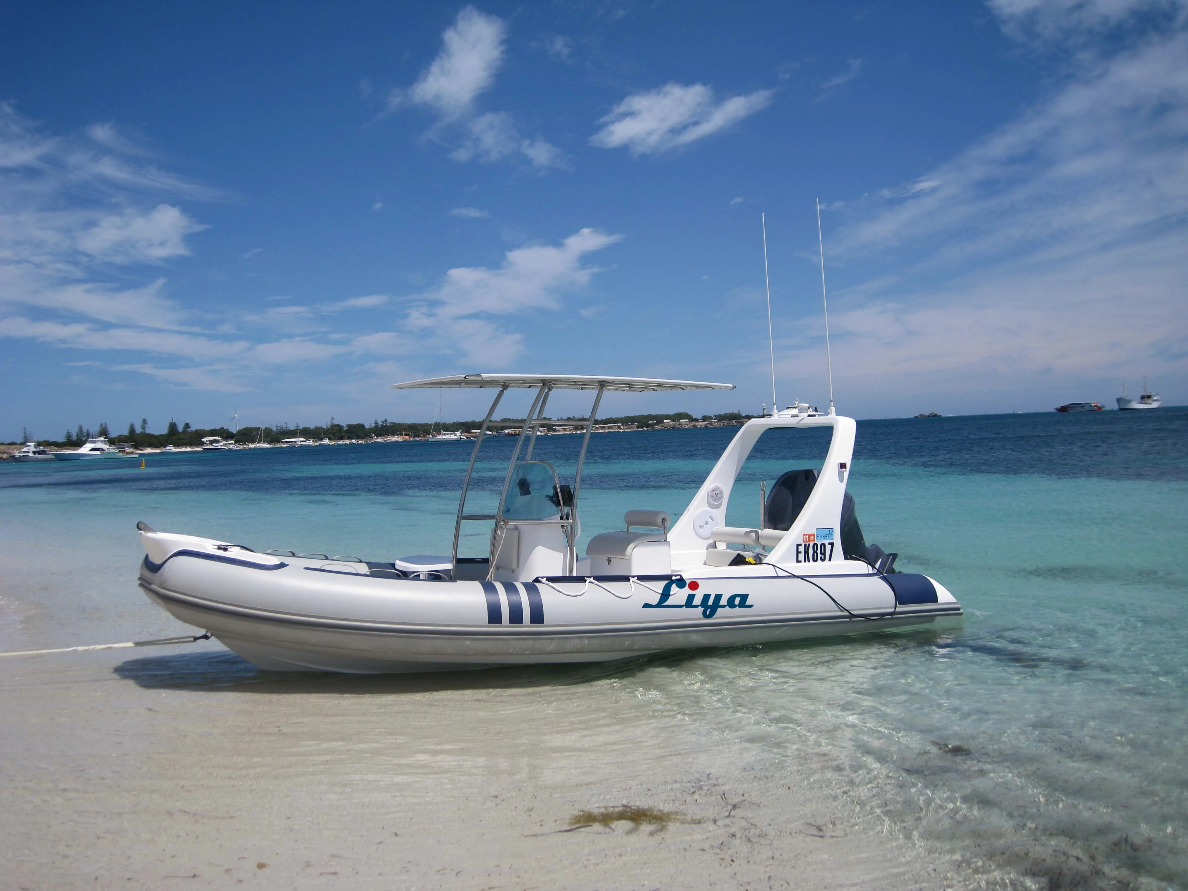 Liya 6.2m 2024 best family fishing boat 20ft inflatable hypalon rib boat