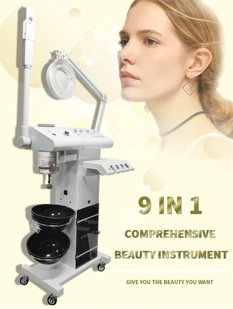 Professional Beauty Salon Use Multifunctional facial   9 in 1 machine