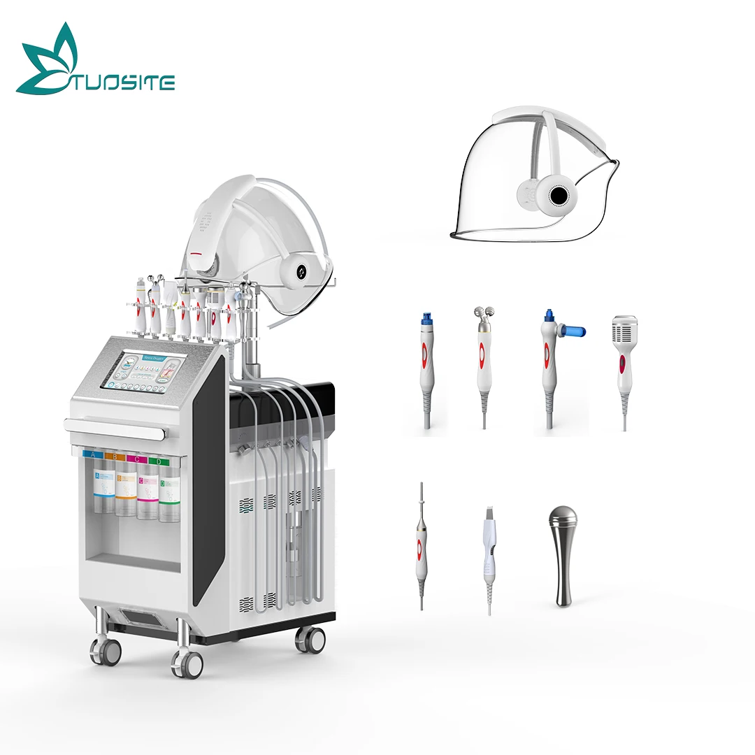 2023 10 In 1 high end hydra dermabrasion machine facial deep cleansing oxygen jet facials Machine with micro current massage