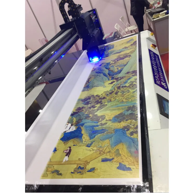 CNC automatic large format 2513 uv flatbed inkjet printer UV Printing Machine for Sheet metal Glass Wood Board Acrylic